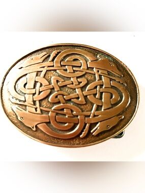 Lee River Belt Company Ireland Hounds Celtic Snap on Buckle